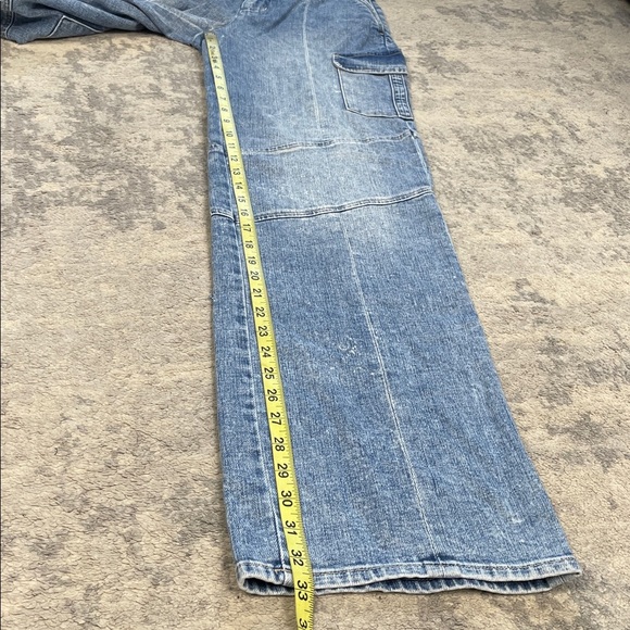 New L’Agence Brooklyn High Rise Utility Wide Leg Jeans Brewer Blue Sz 25 - Picture 10 of 14